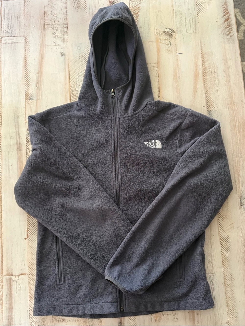 The North Face Men’s Gray Fleece Full-Zip Hoodie